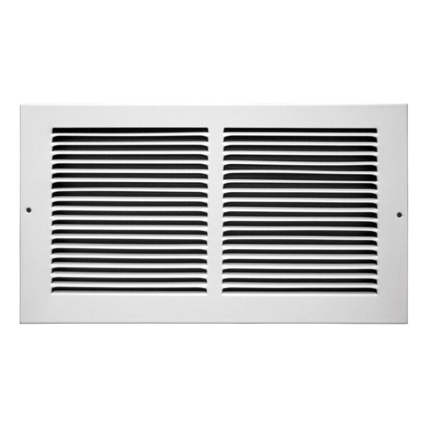 True Aire Tru Aire 6 in. H X 14 in. W 1-Way Powder Coat White Steel Floor Baseboard Register C123RW 14X06 - main